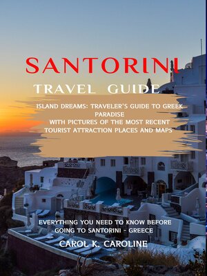 cover image of Santorini   travel guide 2024